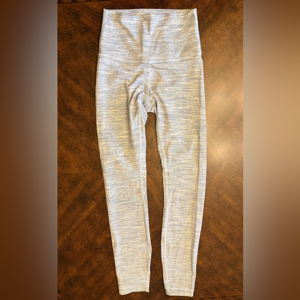 Lululemon Wunder Under Gray Stripe Leggings size 2